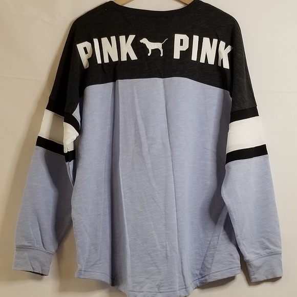 PINK VS Varsity Inspired Sweatshirt - Blue - Picture 5 of 9